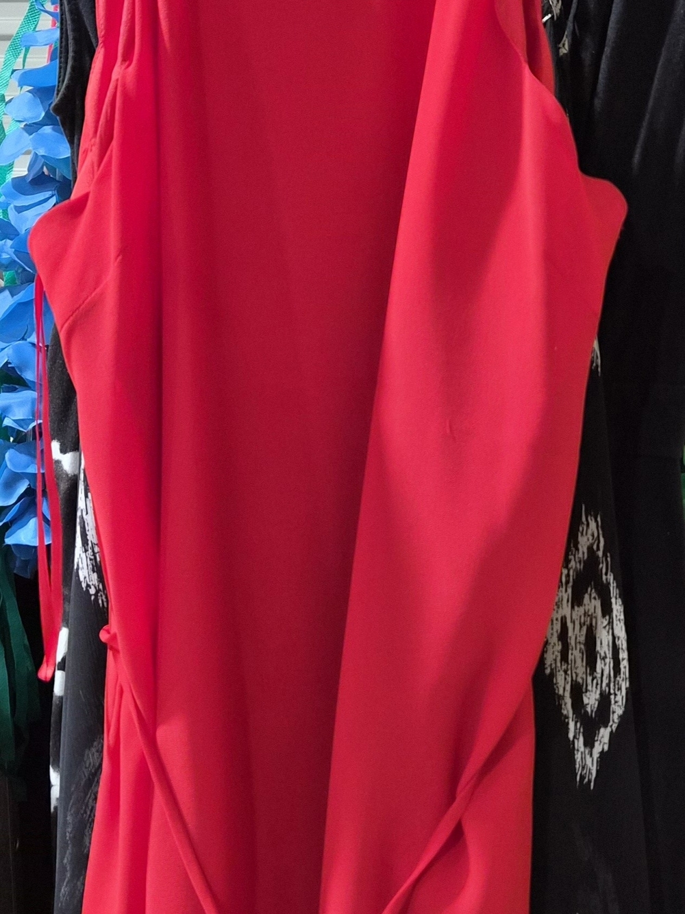 Naked Zebra Bright Red Backless Dress